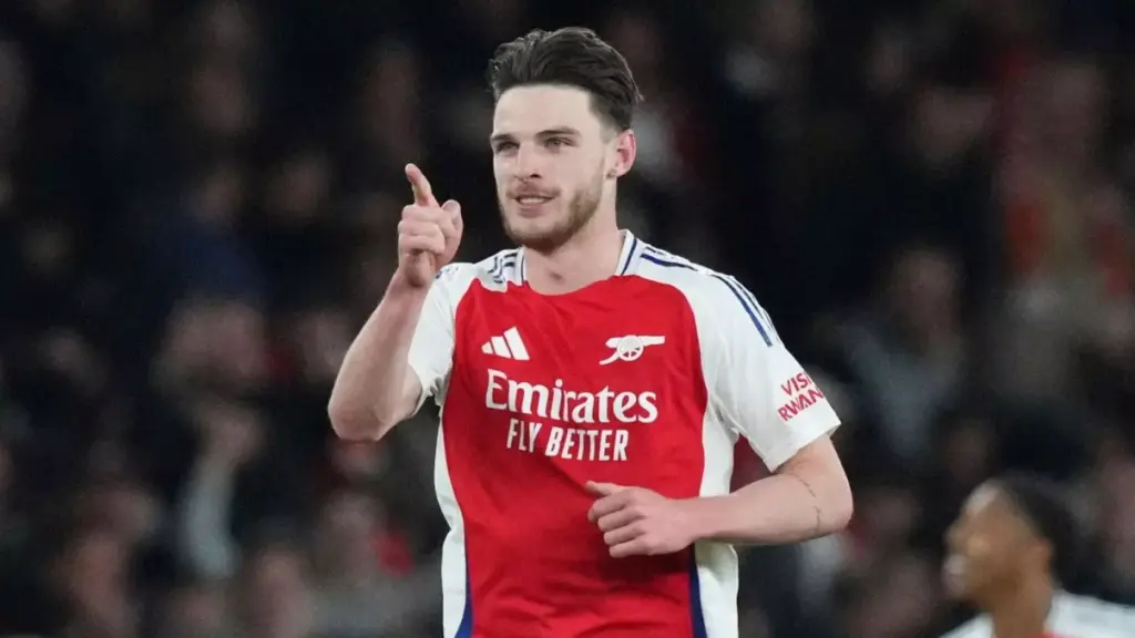 Arsenal midfielder Declan Rice breaks into Champions League Team of the Season