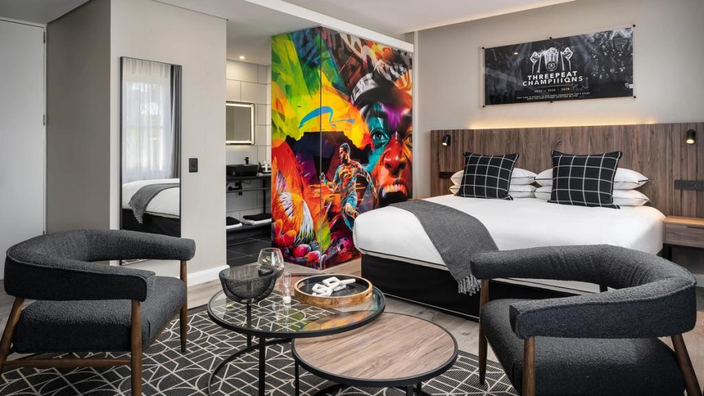 Football, art, and local culture merge as Orlando Pirates themed room lands in Cape Town