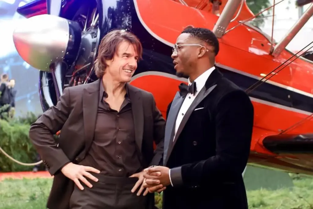 Lawrence Maleka rubs shoulders with Tom Cruise and Avneet Kaur [PICS]