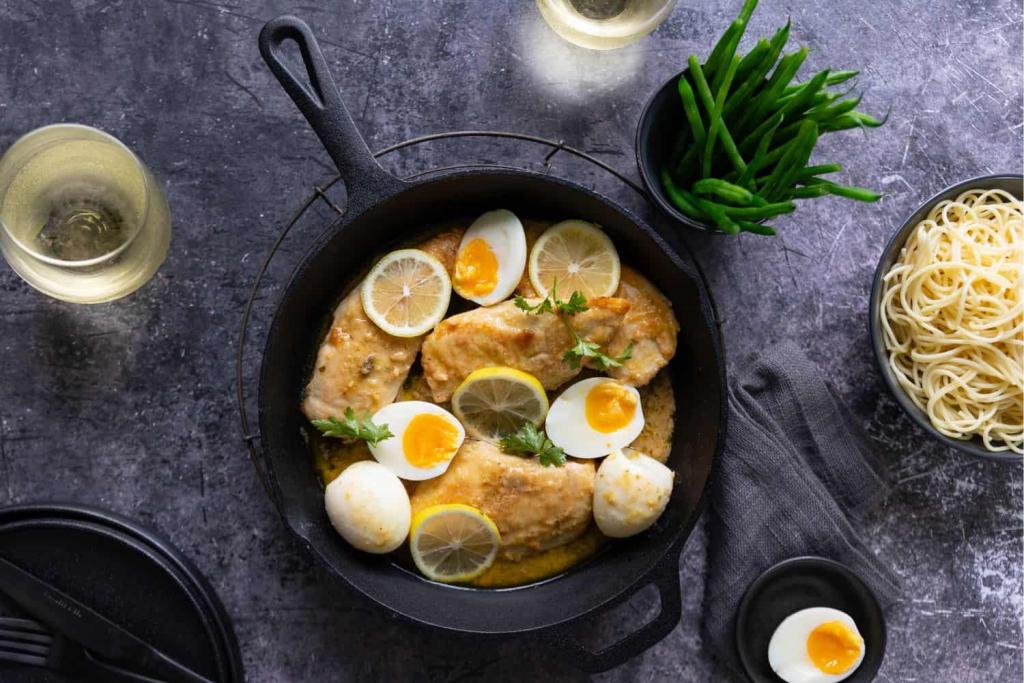 Recipe of the day: Lemon butter chicken and boiled eggs