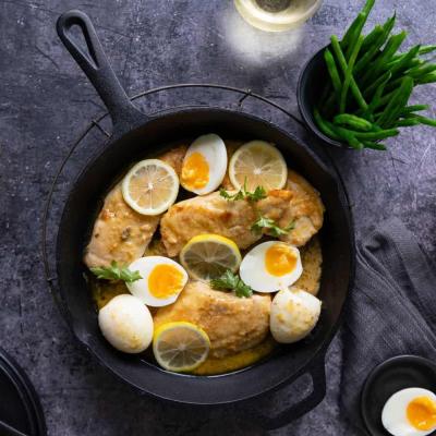Recipe of the day: Lemon butter chicken and boiled eggs
