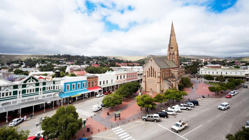 South African town with historic university and private schools crumbling in plain sight