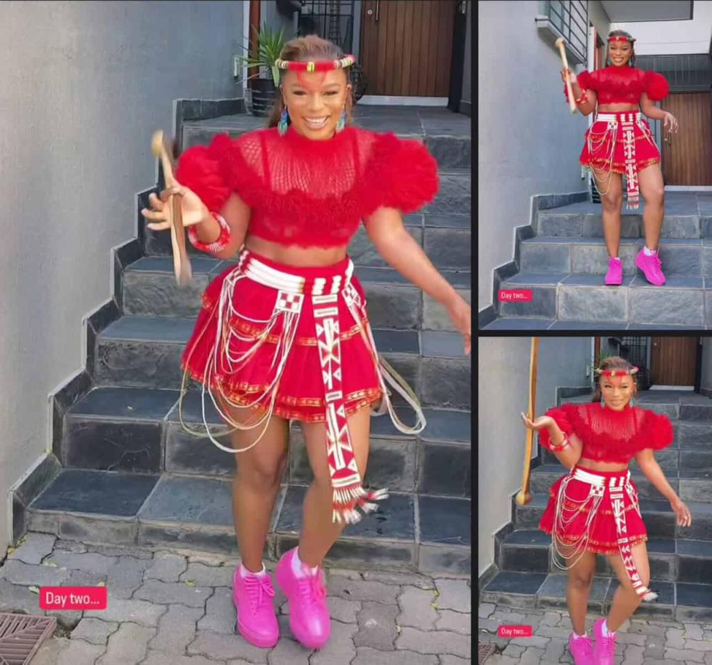 Nomzamo Mbatha stuns in traditional Zulu fashion elegance on Shaka iLembe tour