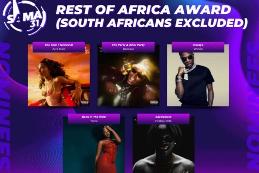 Nigerian artists dominate SAMA’s Rest of Africa Award nominees