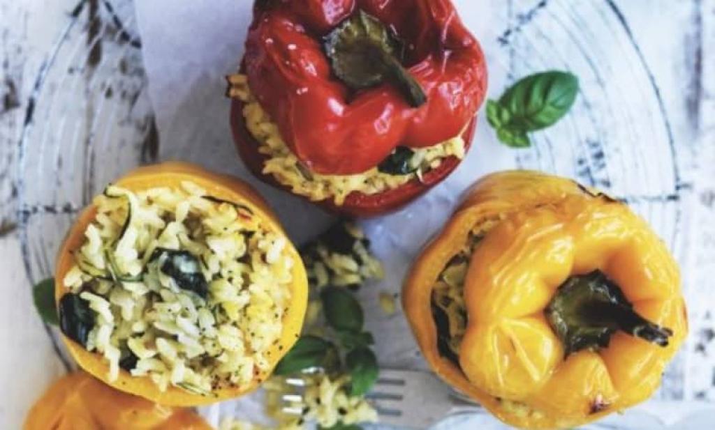 Risotto-stuffed peppers
