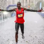 Vincent Kipkorir aims for a fast time at the Absa Run Your City 10km in Durban